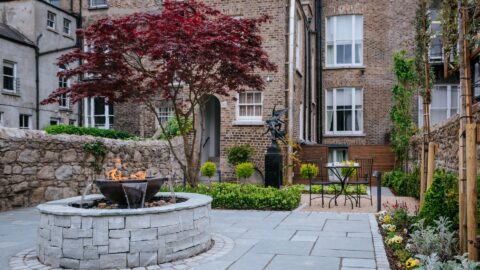 Garden image with firepit
